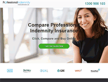 Tablet Screenshot of professionalindemnity-insurance.com.au